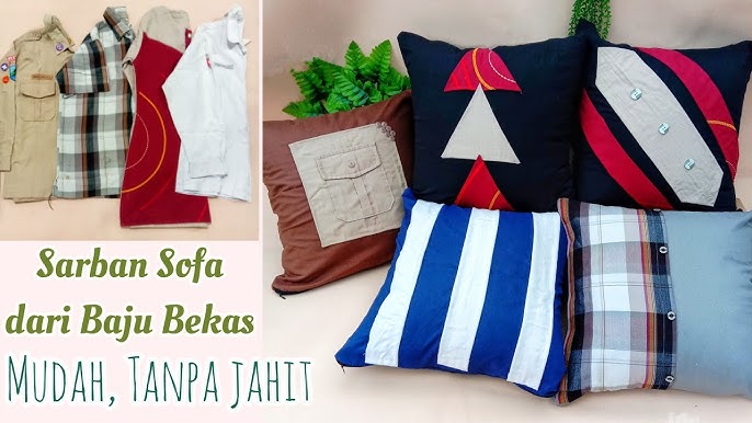 Trik Mengubah Kaos Lama Jadi Sarung Bantal Sofa